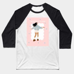 Positive Quote Music Girl Cloud Baseball T-Shirt